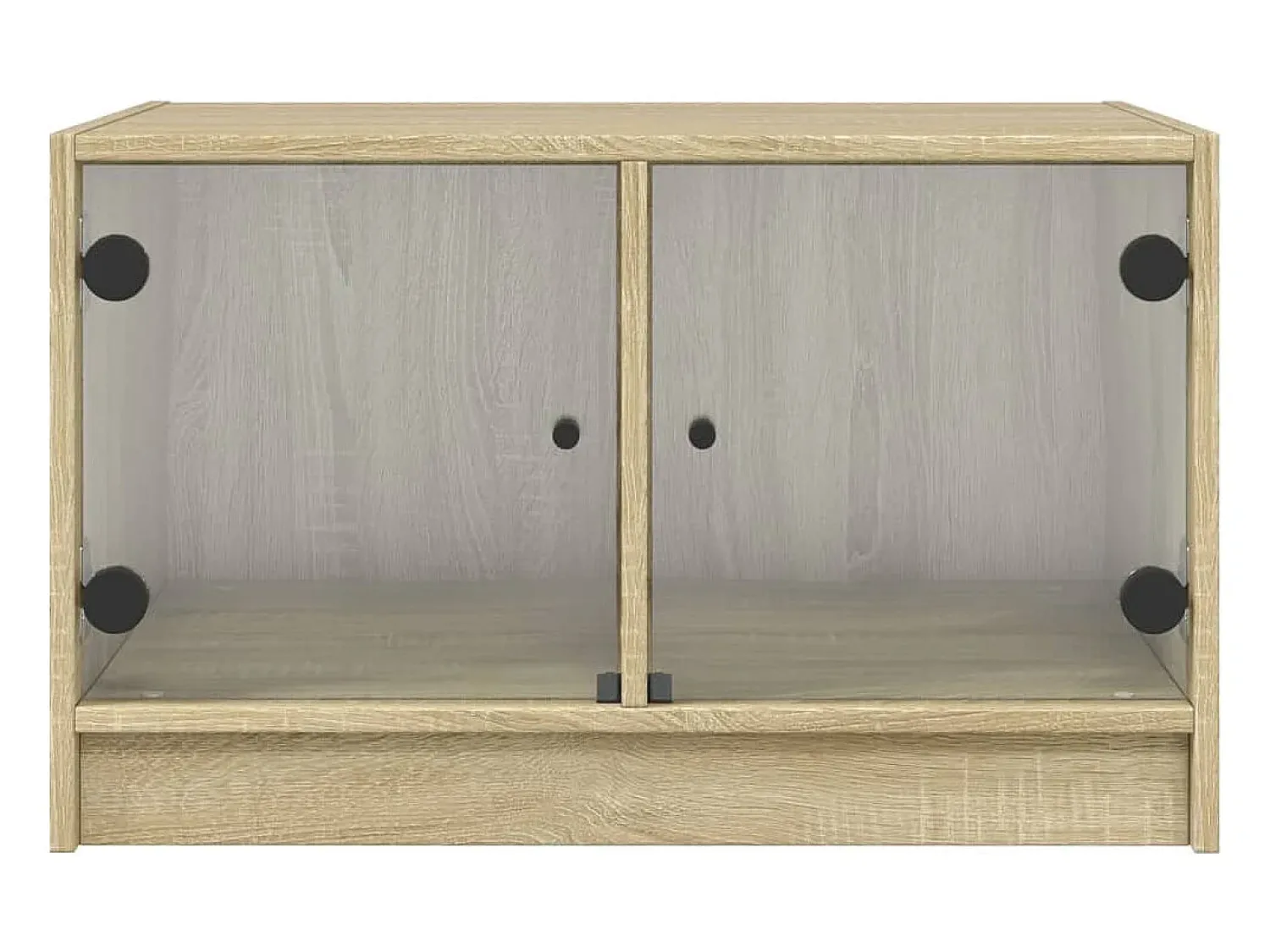 Mesa De Centro|vidaxl Mesa de centro c/ portas de vidro 68x50x42 cm carvalho sonoma Natural claro