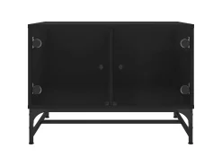 Mesa de centro c/ portas de vidro 68,5x50x50 cm PT413612^ Mesa De Centro