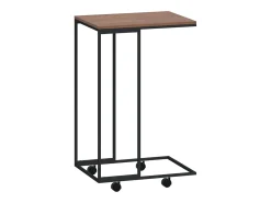 Mesa De Centro* Mesa de centro c/ rodas 40x30x63,5cm derivados de madeira preta PT120204 Preto