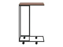 Mesa De Centro* Mesa de centro c/ rodas 40x30x63,5cm derivados de madeira preta PT120204 Preto