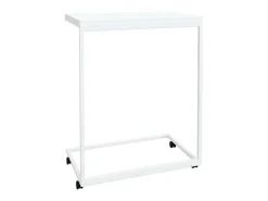 Mesa De Centro| Mesa de centro c/ rodas 55x35x70 cm derivados de madeira branca PT212335 Branco