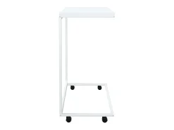 Mesa De Centro| Mesa de centro c/ rodas 55x35x70 cm derivados de madeira branca PT212335 Branco