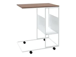 Mesa de centro c/ rodas 55x36x63,5cm derivados de madeira PT548454^ Mesa De Centro