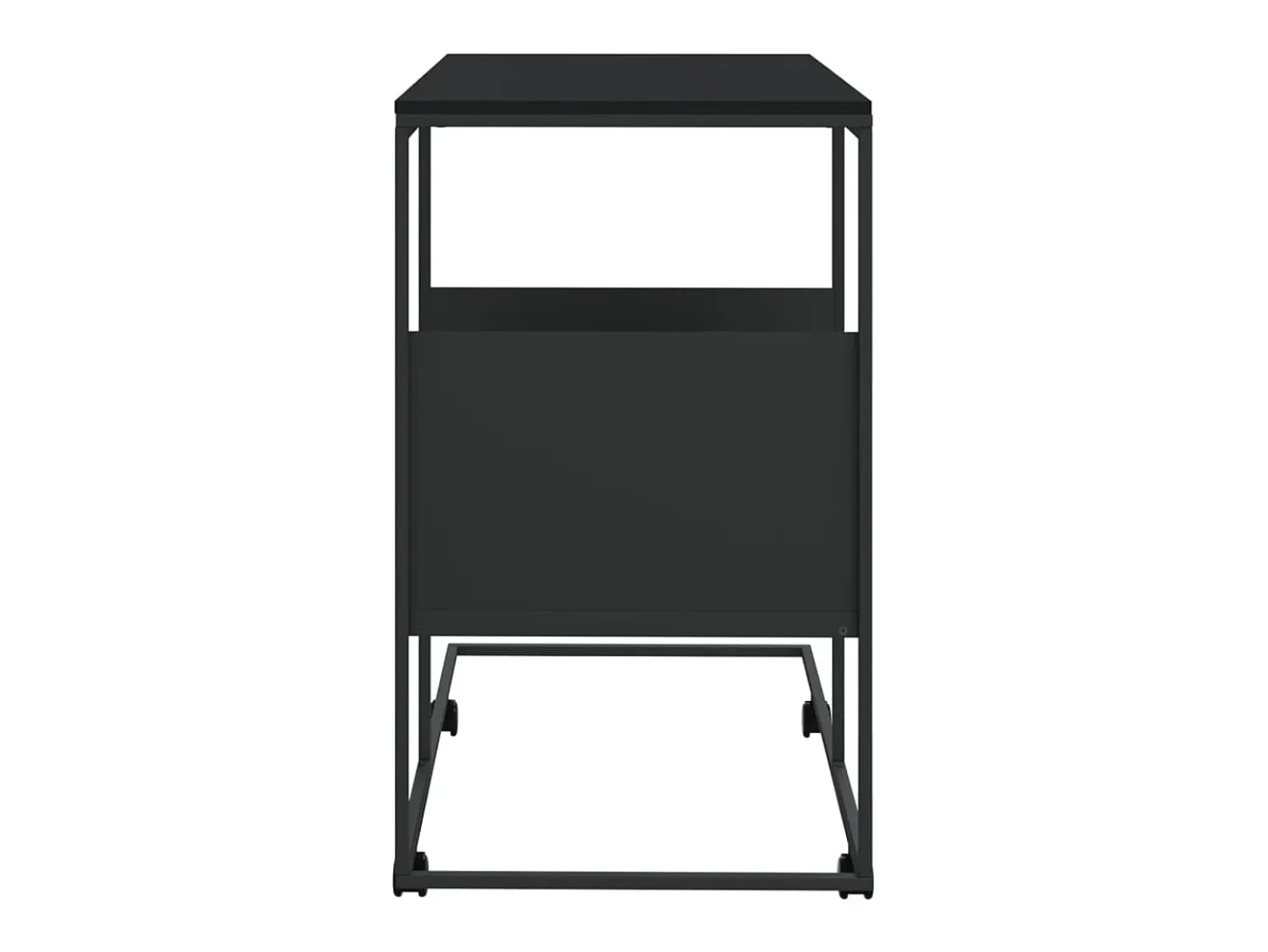 Mesa De Centro* Mesa de centro c/ rodas 55x36x63,5 cm derivados de madeira PT653537 Preto