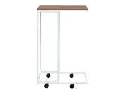 Mesa De Centro* Mesa de centro c/ rodas 40x30x63,5cm derivados de madeira branca PT249035 Branco