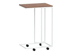 Mesa De Centro* Mesa de centro c/ rodas 40x30x63,5cm derivados de madeira branca PT249035 Branco