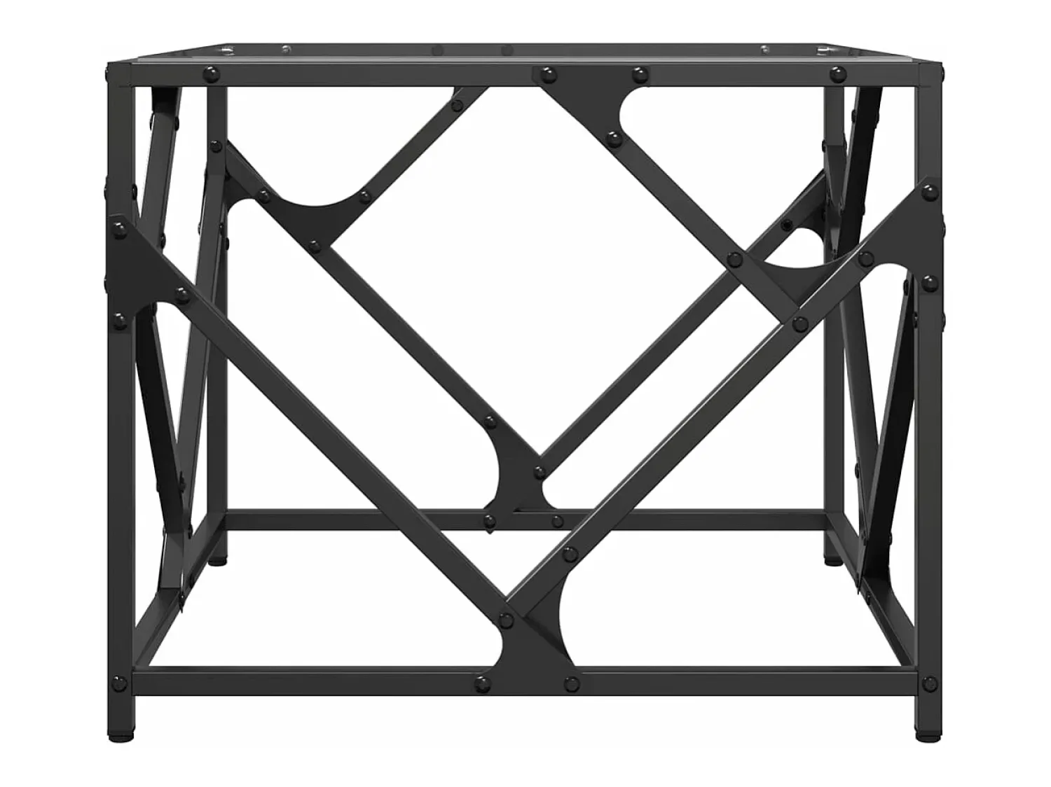 vidaxl Mesa de centro c/ topo em vidro 50x50x41 cm aço^ Mesa De Centro