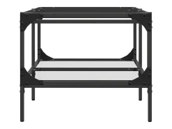 Mesa De Centro* Mesa de centro c/ topo em vidro 98,5x50x45 cm aço PT368219 Transparente