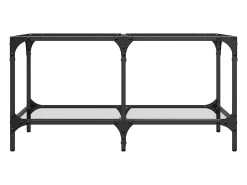 Mesa De Centro* Mesa de centro c/ topo em vidro 78,5x40x40 cm aço PT650574 Transparente