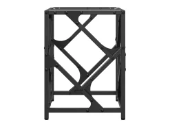 Mesa de centro c/ topo em vidro 30x30x41 cm aço PT450243^ Mesa De Centro