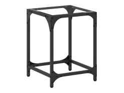 Mesa de centro c/ topo em vidro 30x30x40 cm aço PT974777^ Mesa De Centro