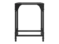 Mesa de centro c/ topo em vidro 30x30x40 cm aço PT974777^ Mesa De Centro