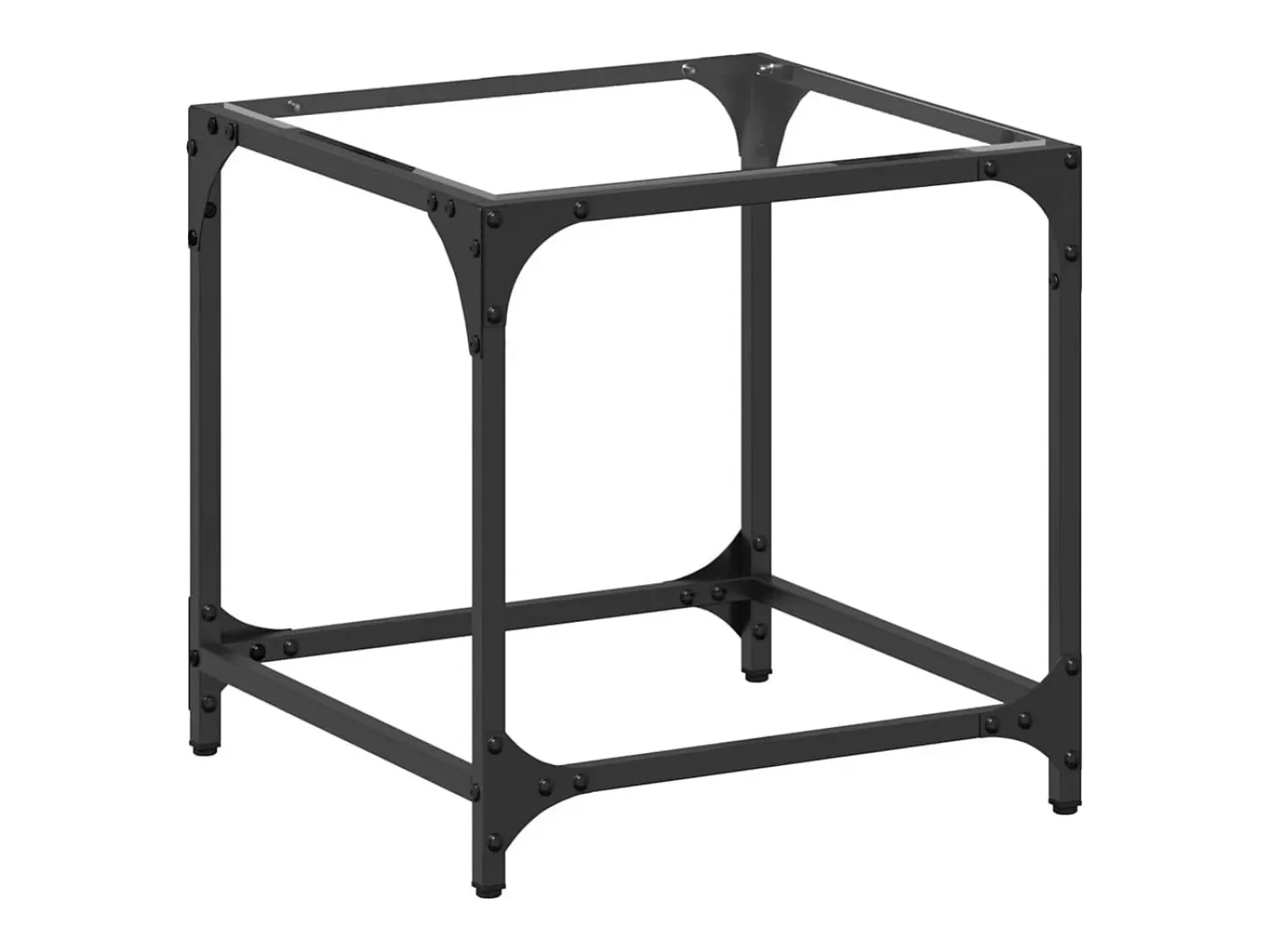vidaxl Mesa de centro c/ topo em vidro 40x40x40 cm aço Transparente