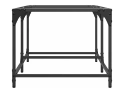 New Mesa de centro c/ topo em vidro 98,5x50x40 cm aço PT385220 Transparente