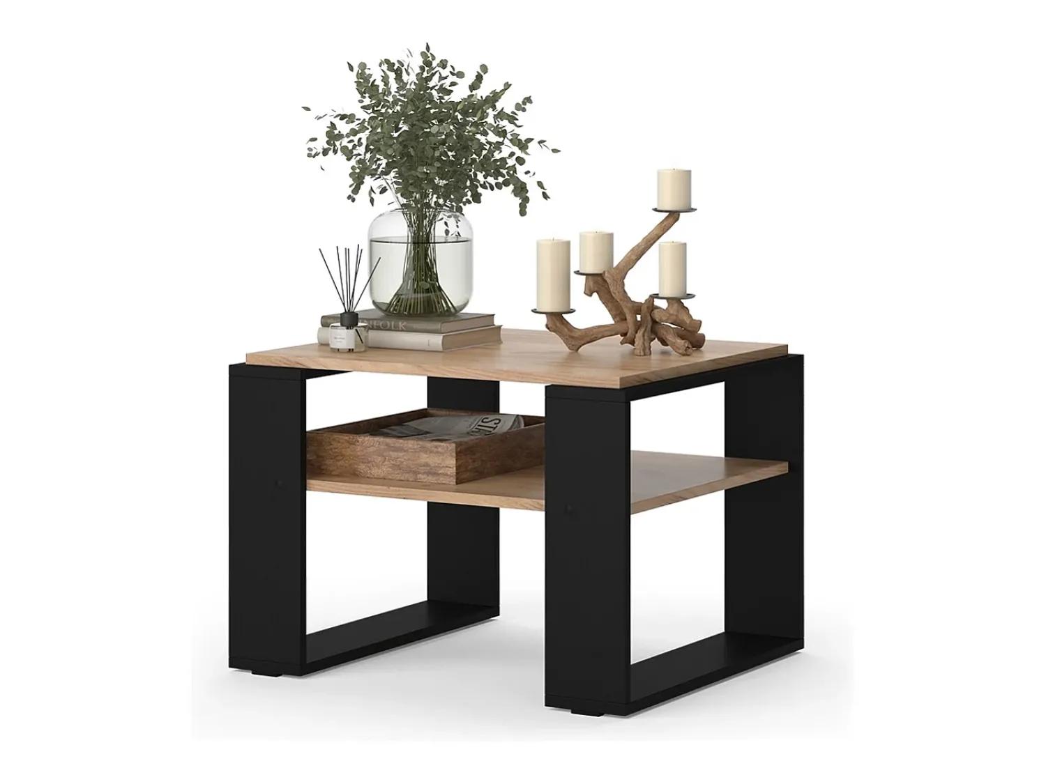 Mesa De Centro|Vicco Mesa de centro carvalho goldkraft 65.6x55.8x46.2 helm Natural escuro