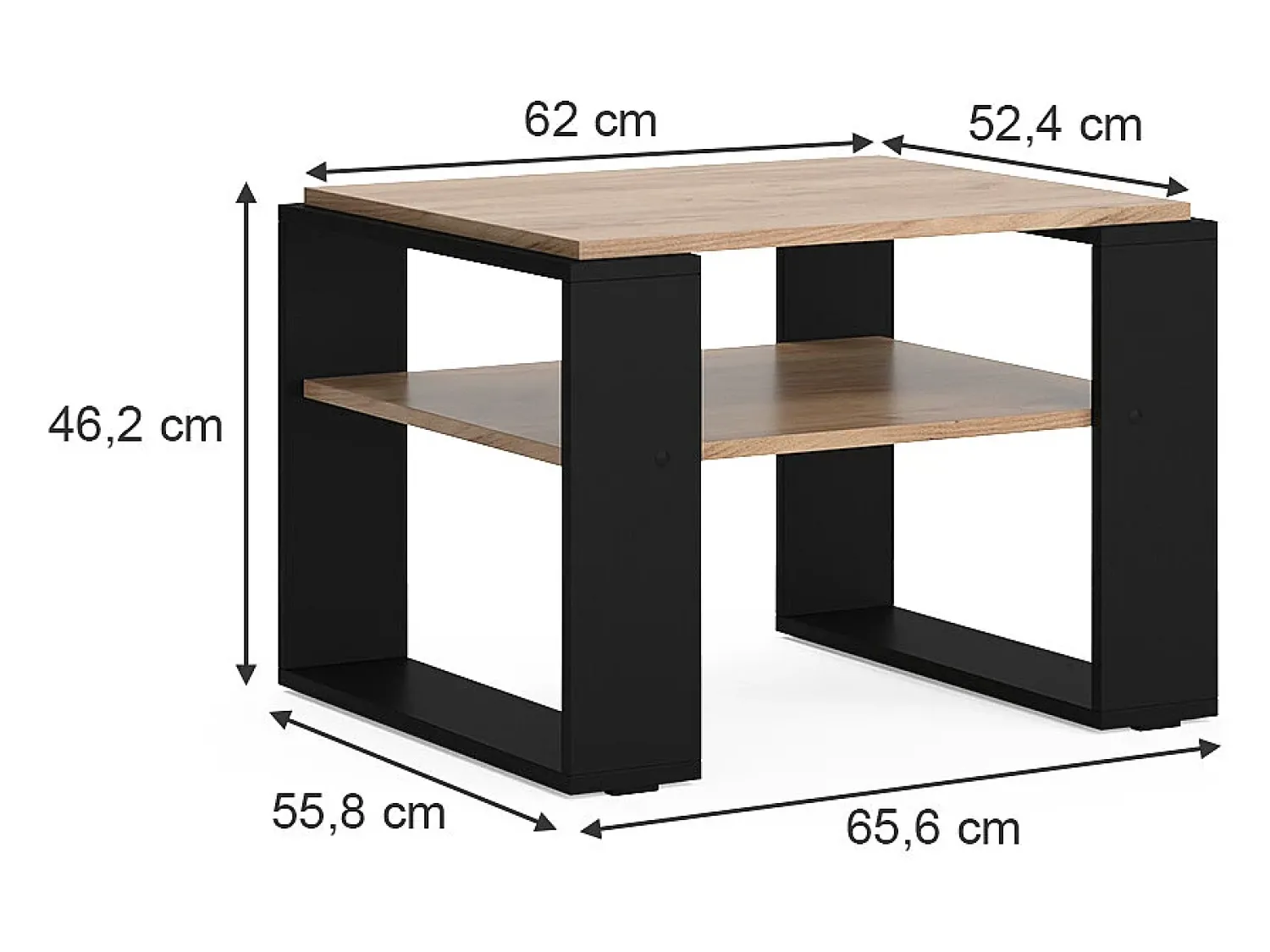 Mesa De Centro|Vicco Mesa de centro carvalho goldkraft 65.6x55.8x46.2 helm Natural escuro