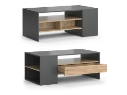 Mesa De Centro|Vicco Mesa de centro carvalho goldkraft 110x60x45.5 fabien Natural escuro