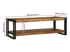 Clearance vidaxl Mesa de centro Madeira Sólida de Acácia Castanho