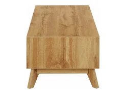 Mesa De Centro|Loft24 Mesa de centro com 1 gaveta em pinho branco e mel Natural claro