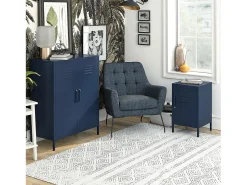 Dorel Home Mesa de centro com 1 prateleira em MDF cinzento^ Mesa De Apoio