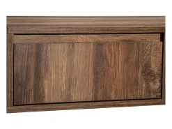 Mesa De Centro| Mesa de centro com compartimentos de armazenamento em ambos os lados, mesa de sofá para sala de estar, madeira + cinza escuro Natural escuro