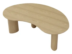 Mesa De Centro|Vente-unique Mesa de centro com folheado de freixo - - CALYNOR Natural claro