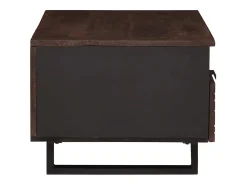 Mesa De Centro*vidaxl Mesa de centro com gaveta Marrom e Preto 80 x 54 x 40 cm Castanho