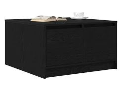 Mesa De Centro*vidaxl Mesa de centro com gavetas 70,5x70x40 cm carvalho Preto