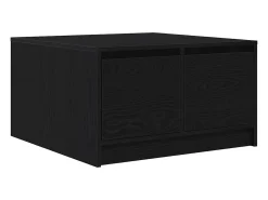 Mesa De Centro*vidaxl Mesa de centro com gavetas 70,5x70x40 cm carvalho Preto