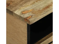 Mesa De Centro|vidaxl Mesa de centro com gaveta Marrom e Preto 80 x 54 x 40 cm Castanho