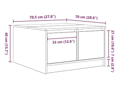 Mesa De Centro|vidaxl Mesa de centro com gavetas 70,5x70x40 cm carvalho sonoma Natural claro