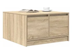 Mesa De Centro|vidaxl Mesa de centro com gavetas 70,5x70x40 cm carvalho sonoma Natural claro