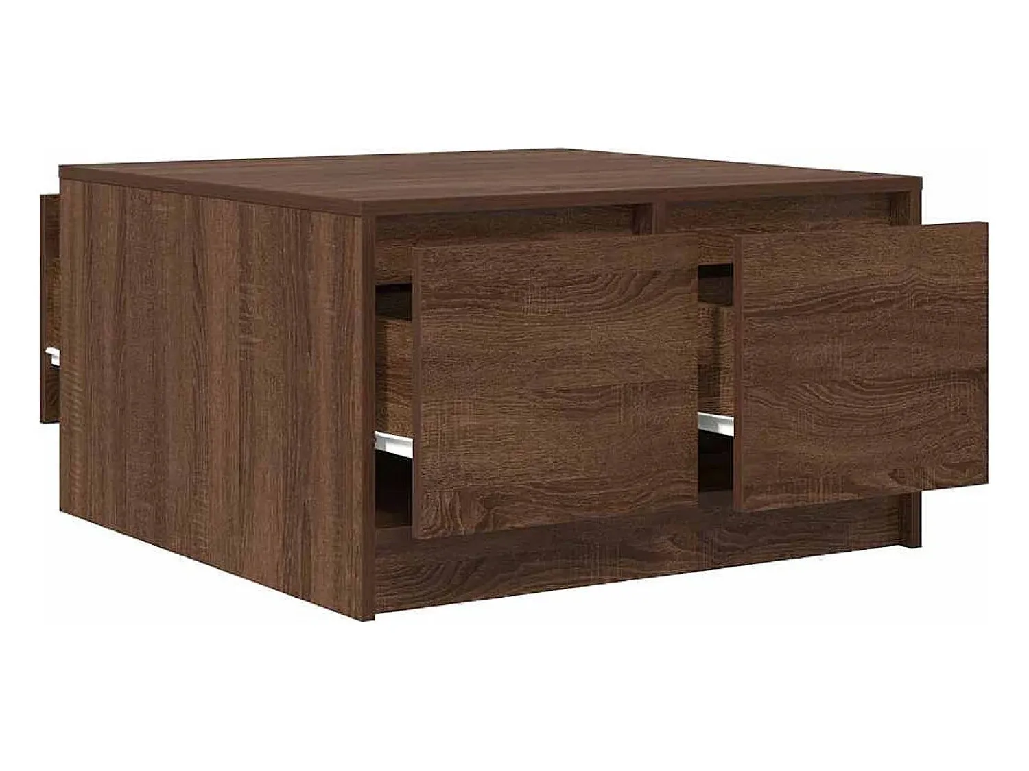 Mesa De Centro*vidaxl Mesa de centro com gavetas 70,5x70x40 cm carvalho castanho Natural claro