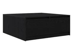 Mesa De Centro*vidaxl Mesa de centro com gavetas 100x100x40 cm carvalho Preto