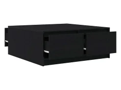 Mesa De Centro*vidaxl Mesa de centro com gavetas 100x100x40 cm carvalho Preto