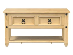 Best vidaxl Mesa de centro com gavetas Corona 85x50x45 cm pinho maciço Natural claro