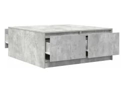 Mesa De Centro*vidaxl Mesa de centro com gavetas 100x100x40 cm -cimento Cinzento