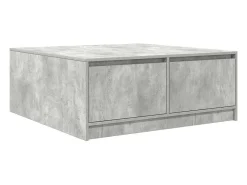 Mesa De Centro*vidaxl Mesa de centro com gavetas 100x100x40 cm -cimento Cinzento