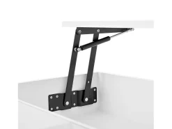 Mesa De Centro* Mesa de centro com iluminação LED - Mesa de centro com altura ajustável e uma gaveta - Arrumação aberta - Branco