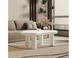 Merax Mesa de centro com LEDs - 98 x 65,5 x 40 cm - com 1 gaveta - em forma de nuvem - MDF -^ Mesa De Centro