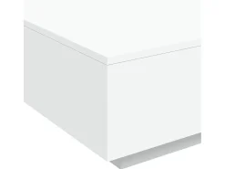 New vidaxl Mesa de centro com luzes LED 80x80x31cm Branco