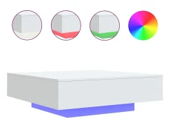 Mesa de centro com luzes LED 100x100x31 cm PT230483^ Mesa De Centro