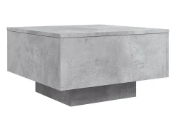 Outlet Mesa de centro com luzes LED 55x55x31 cm cimento PT290133 Cinzento