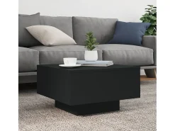 Mesa De Centro* Mesa de centro com luzes LED 55x55x31 cm PT824260 Preto
