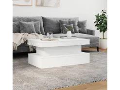 Mesa De Centro* Mesa de centro com luzes LED 90x50x40 cm PT571585 Branco