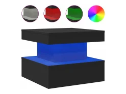 vidaxl Mesa de centro com luzes LED 50x50x40 cm^ Mesa De Centro