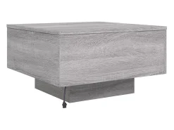 Mesa De Centro*vidaxl Mesa de centro com luzes LED 55x55x31 cm sonoma Cinzento