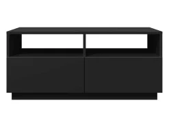 Mesa De Centro*vidaxl Mesa de centro com luzes LED 90x49x40 cm Preto