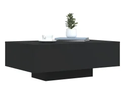 Online vidaxl Mesa de centro com luzes LED 85x55x31 cm Preto