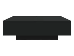 Mesa De Centro*vidaxl Mesa de centro com luzes LED 100x100x31 cm Preto